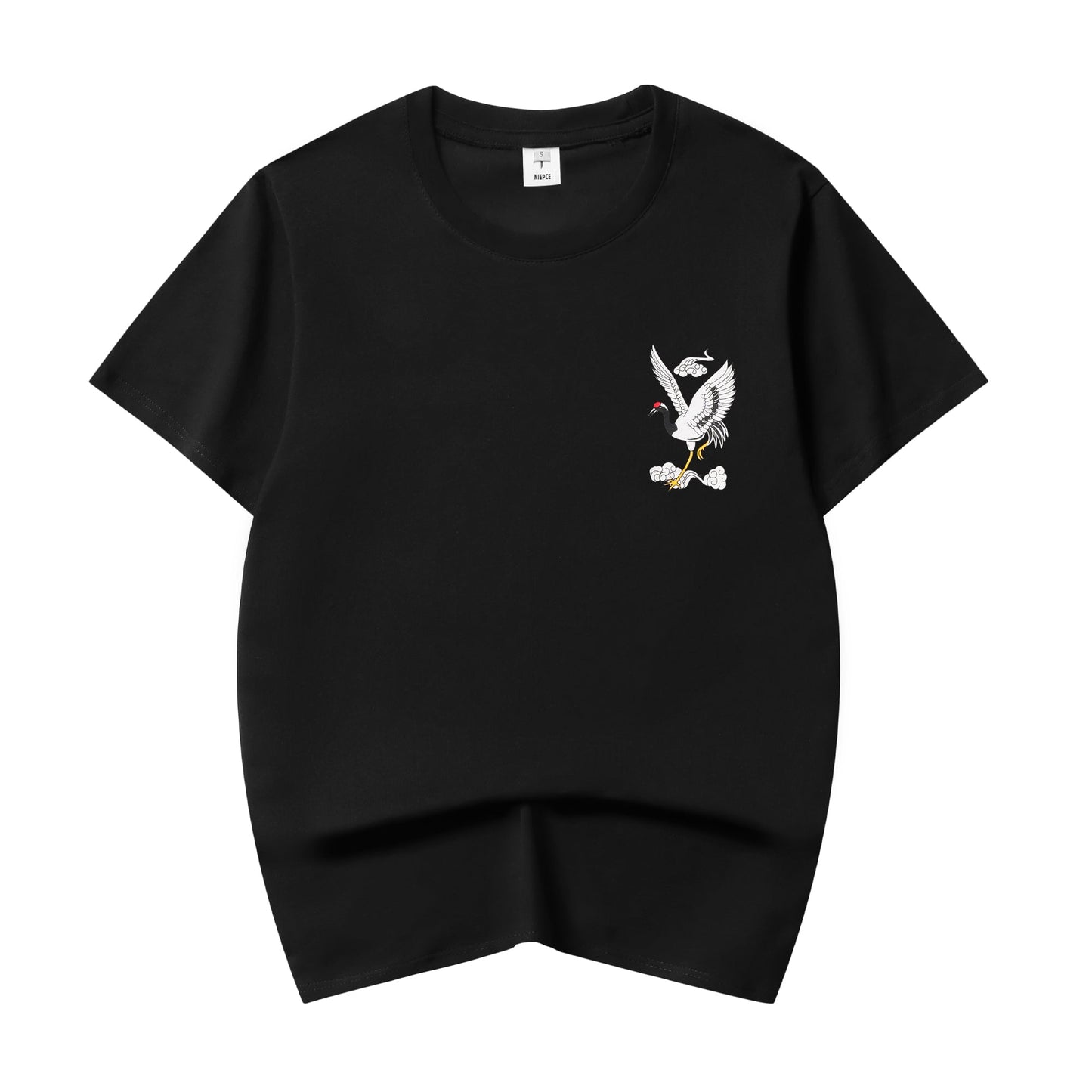 YeT028 Crane and Waves Tee