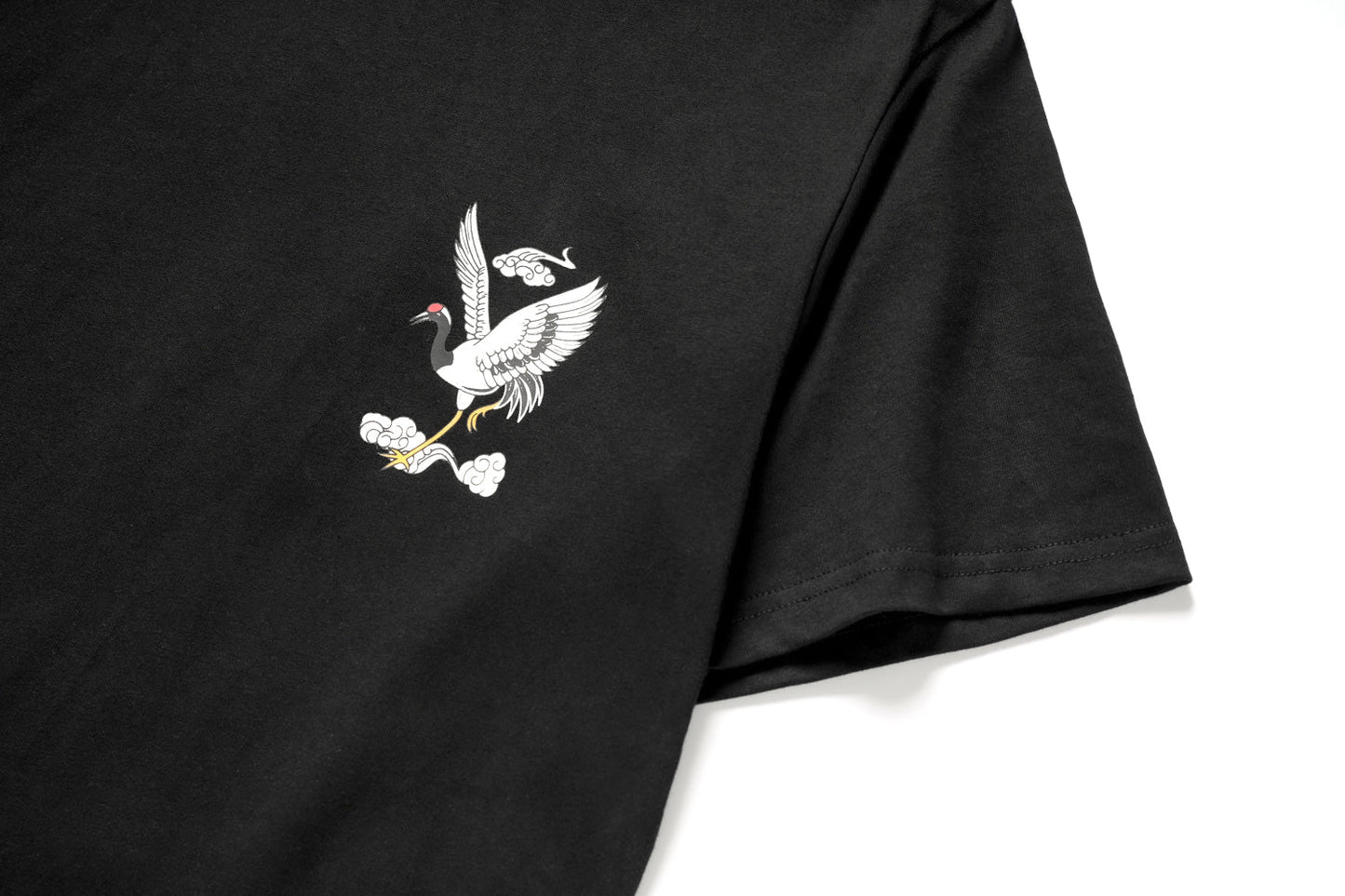 YeT028 Crane and Waves Tee